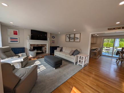 Harwich Cape Cod vacation rental - Bright living room w/ new furnishings, smart TV, hardwood floors