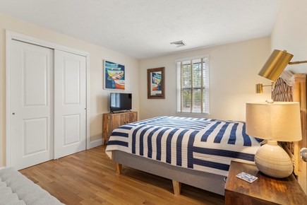 Yarmouth Port Cape Cod vacation rental - Bedroom with queen bed and streaming flat screen tv.
