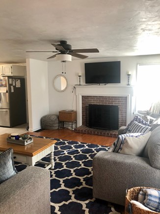 Brewster Cape Cod vacation rental - Gas fireplace for cold summer evenings