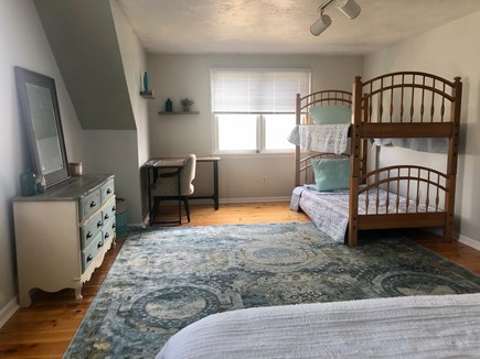 Brewster Cape Cod vacation rental - Upstairs bedroom with queen bed, bunks and single twin