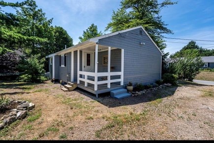 Dennisport Cape Cod vacation rental - Small porch out back (soon to be bigger deck and outdoor shower)