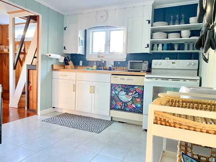 South Yarmouth/Bass River Cape Cod vacation rental - Large kitchen stocked with pots, pans, and cooking utensils.