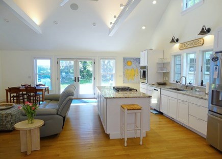 Brewster Cape Cod vacation rental - Open floor plan for kitchen, living and dining areas