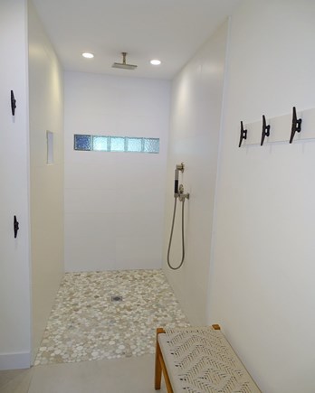 Brewster Cape Cod vacation rental - Spacious pebble floored shower in other bathroom 