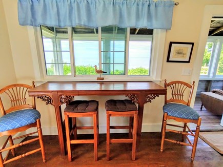 Brewster Beach Cape Cod vacation rental - Breakfast bar and great place for working overlooking beach