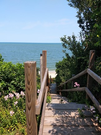 Brewster Beach Cape Cod vacation rental - Beach stairs outside your door to a gorgeous beach