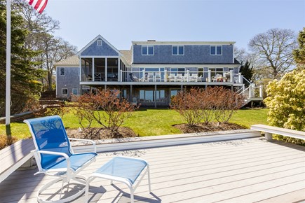 Orleans Cape Cod vacation rental - Back of house view from lower sun bathing patio
