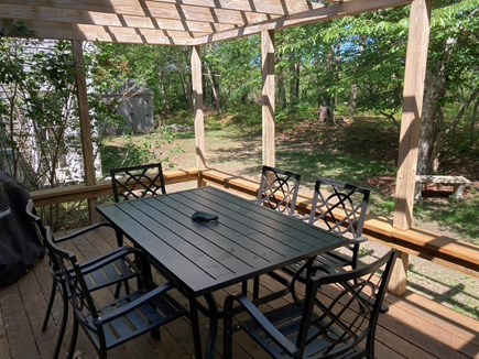 Eastham Cape Cod vacation rental - Deck. Small gas grill, dining for 6, outdoor shower nearby.