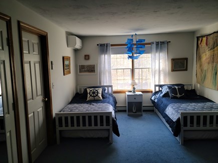 Truro Cape Cod vacation rental - Bedroom with 2 twin beds, each with a trundle
