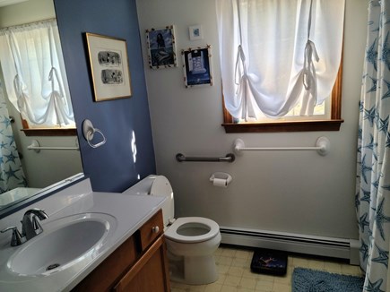 Truro Cape Cod vacation rental - The downstairs bathroom with a shower