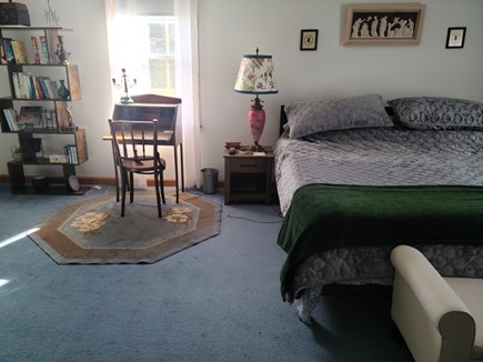 Truro Cape Cod vacation rental - Spacious bedroom with king size bed and desk work area upstairs.