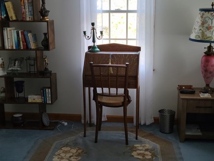 Truro Cape Cod vacation rental - A desk in the main bedroom fits a laptop and monitor, if needed