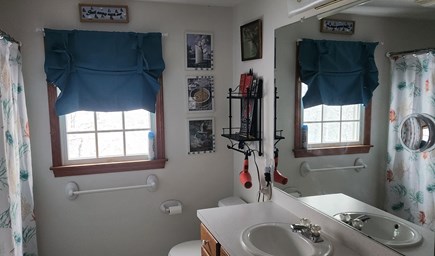 Truro Cape Cod vacation rental - 2nd Floor bathroom with a tub, between hallway and 2nd bedroom