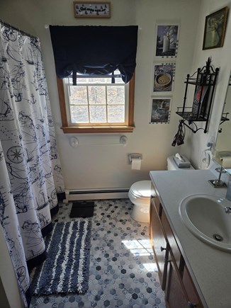 Truro Cape Cod vacation rental - Upstairs bathroom with a tub