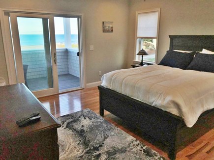 Plymouth MA vacation rental - Master bedroom with queen bed and master balcony