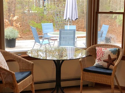 Eastham Cape Cod vacation rental - Enjoy your morning coffee from kitchen seating overlooking deck