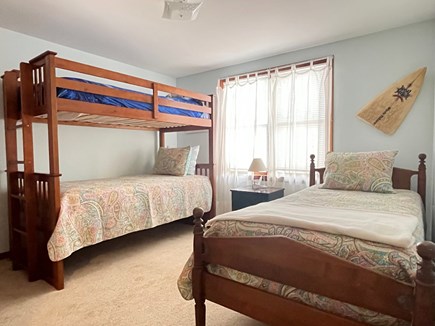 Eastham Cape Cod vacation rental - Second floor bunk bed room with additional twin bed