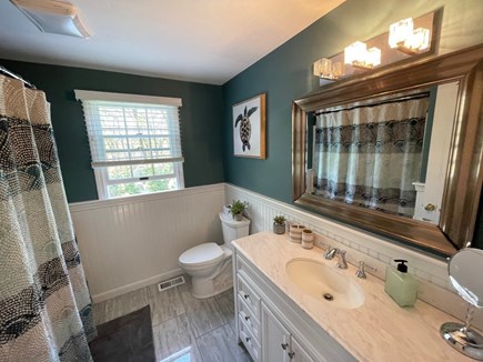 Eastham Cape Cod vacation rental - Upstairs bathroom w bathtub and shower