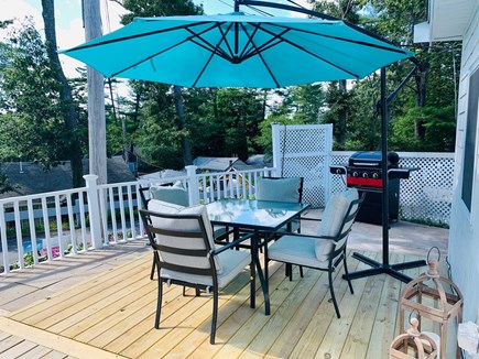 Bourne, Buzzards Bay Cape Cod vacation rental - Front patio with grill.