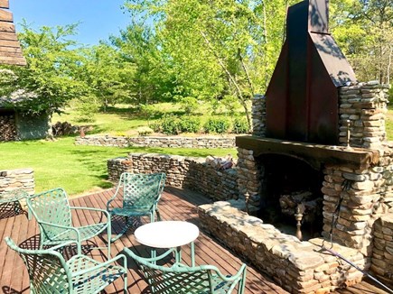 Brewster Cape Cod vacation rental - Gorgeous outdoor fireplace for relaxing