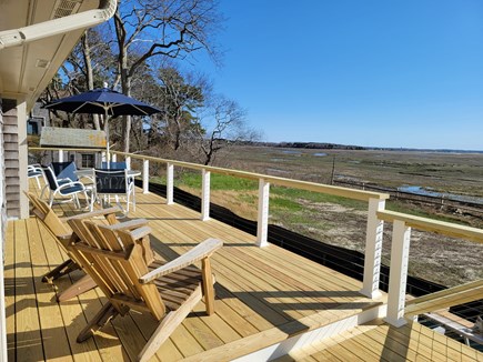 Eastham Cape Cod vacation rental - New back deck overlooking the water.
