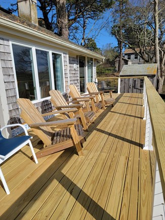 Eastham Cape Cod vacation rental - Back deck with Adirondack Chairs