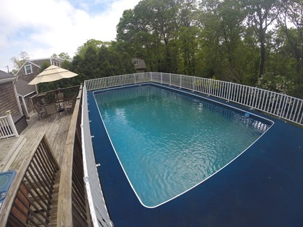 Chatham Cape Cod vacation rental - Large above ground pool with perimeter for sitting and watching