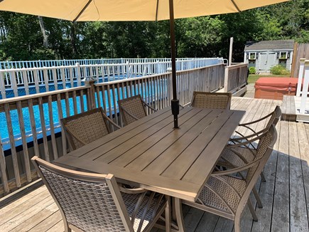 Chatham Cape Cod vacation rental - Enjoy your afternoon cards and cocktails by the pool.