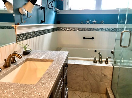 Harwich Cape Cod vacation rental - Newly renovated main bath with shower, heated floor and jacuzzi