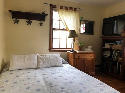 Harwich Cape Cod vacation rental - Bedroom with pillow topped queen-sized IKEA futon & cable TV