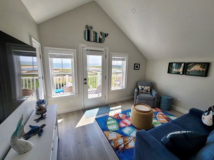 West Yarmouth Cape Cod vacation rental - 3rd bedroom with pull-out queen sofa bed, balcony and ocean view