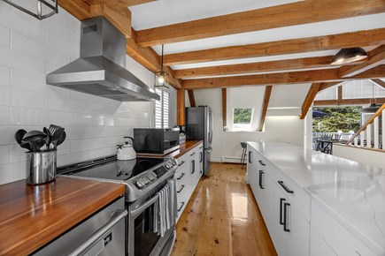Barnstable Cape Cod vacation rental - Gorgeous kitchen with marble and butcherblock countertops