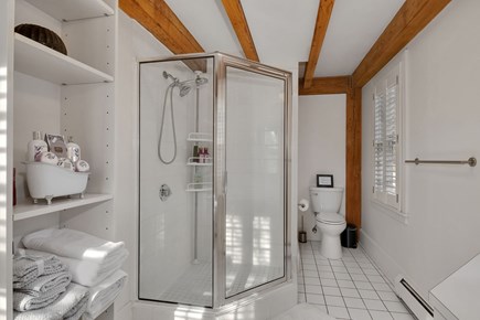 Barnstable Cape Cod vacation rental - Private primary bedroom with full bathroom & oversized shower.