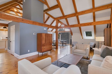 Barnstable Cape Cod vacation rental - Cozy yet grand living room.