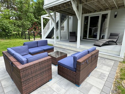 Barnstable Cape Cod vacation rental - Brand new stone patio lounge.