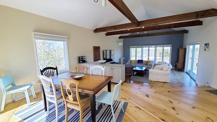 Truro Cape Cod vacation rental - Dining area with living room beyond