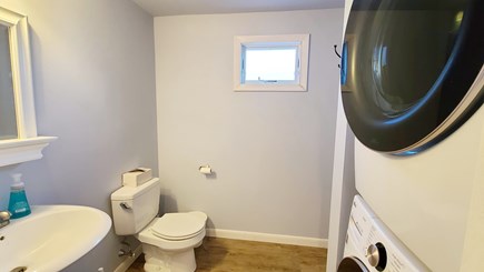 Truro Cape Cod vacation rental - Ground level half bath with washer/dryer