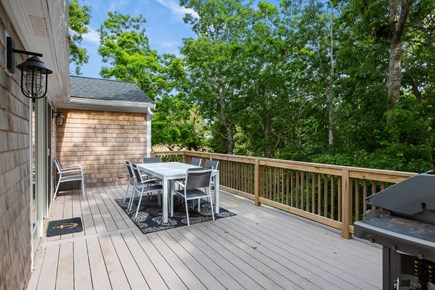 West Yarmouth Cape Cod vacation rental - Back deck with grill and table