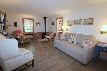 East Dennis Cape Cod vacation rental - Living towards door to kitchen