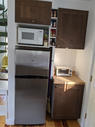 Orleans Cape Cod vacation rental - Fridge, microwave, toaster. Coffee maker is in the cabinet below