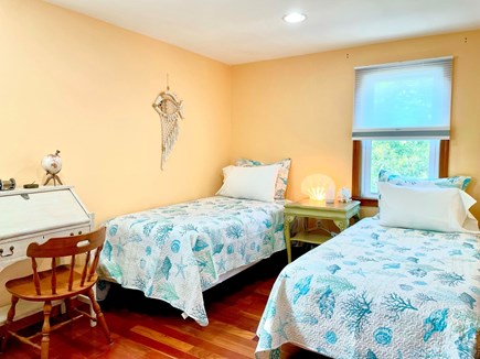 Dennis Port Cape Cod vacation rental - Two twin beds with dresser, closet, AC unit, & TV
