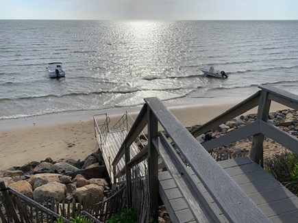 North Eastham Cape Cod vacation rental - Stairs to access the Bay beach, 5-min walk from house