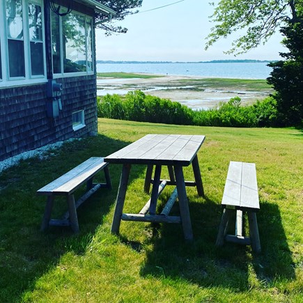 Yarmouth Cape Cod vacation rental - Side yard and view of Lewis Bay