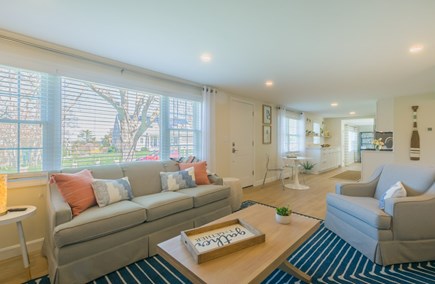 East Sandwich Cape Cod vacation rental - Living Room opens towards Kitchen