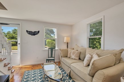 Yarmouth, Bayview Beachside Cape Cod vacation rental - Comfortable Living Room with delightful nautical decor.