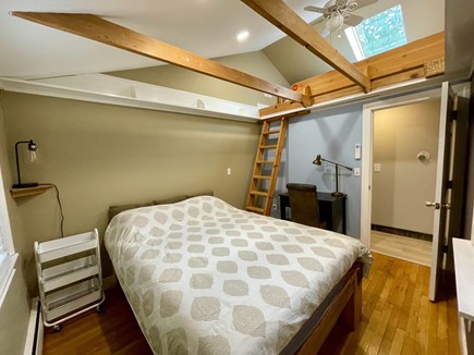 Hyannis Cape Cod vacation rental - Bedroom #1 with queen bed, skylight & exposed beams