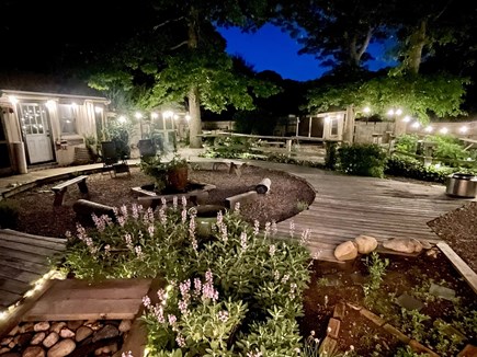 Hyannis Cape Cod vacation rental - Night view of the backyard