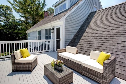 Osterville Cape Cod vacation rental - Rooftop deck off master bedroom with views to back yard and pond