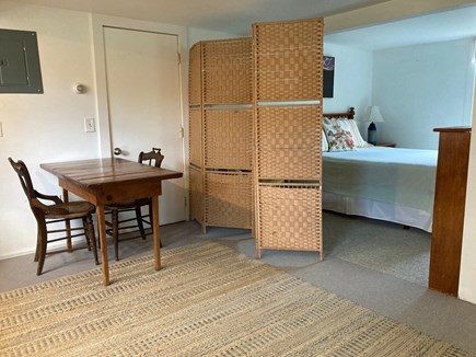 Provincetown, Historic East End, independent Cape Cod vacation rental - Optional divider.Storage,seating at foot of bed,TV, photo to come