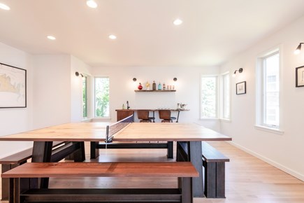 Woods Hole Cape Cod vacation rental - Our dining table can be converted for ping-pong